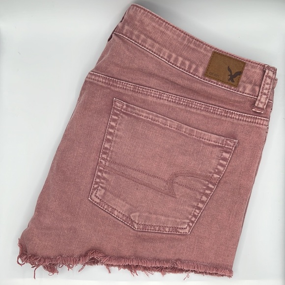 American Eagle. Pink jean shorts. - Picture 2 of 3